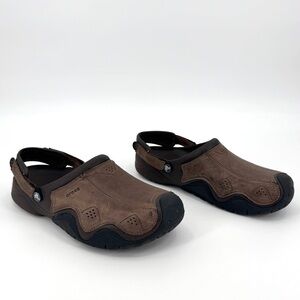 Crocs Men's Size 13 Swiftwater Leather Clogs
